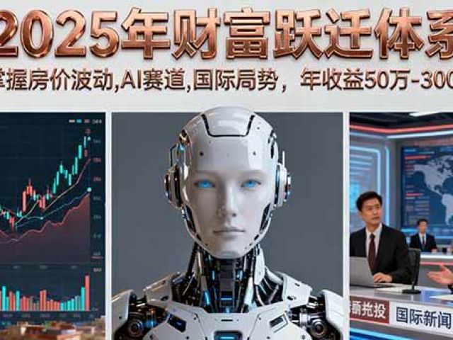 2025年财富跃迁体系：掌握房价波动,AI赛道,国际局势，年收益50万-300万