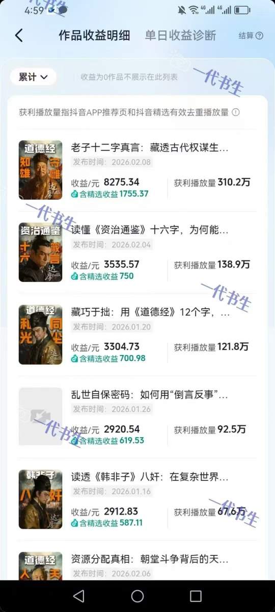 抖音300w粉丝博主的政史类科普视频教学，有大流量扶持，拿伙伴伙伴 精选独家双份收益